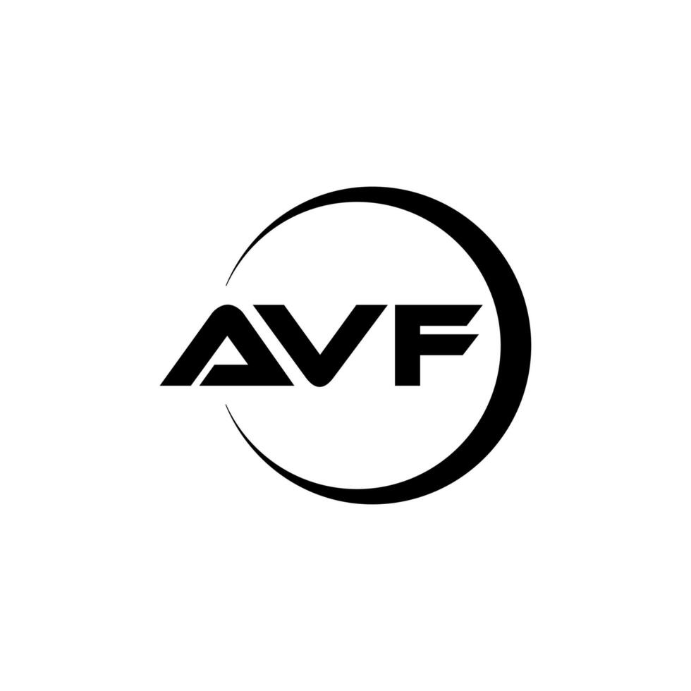 AVF letter logo design in illustration. Vector logo, calligraphy designs for logo, Poster, Invitation, etc.