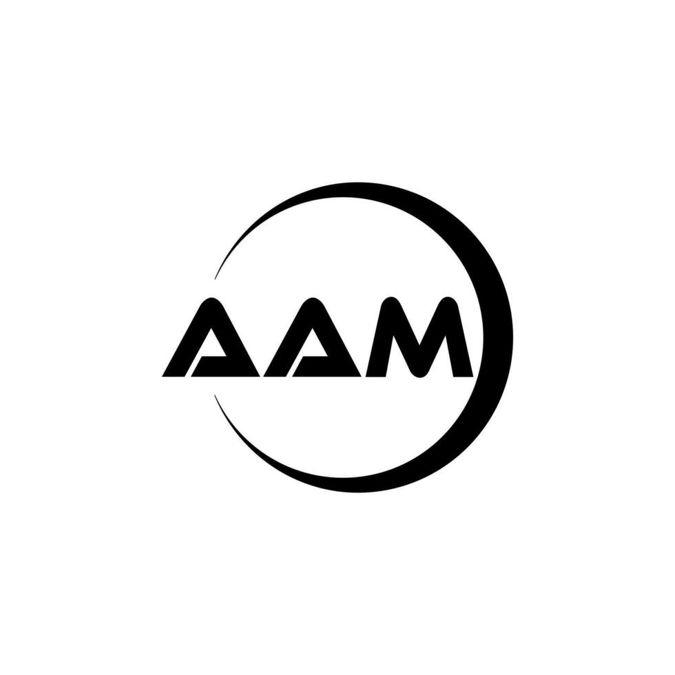 aam letra logo diseño en ilustración. vector logo, caligrafía diseños para logo, póster, invitación, etc.