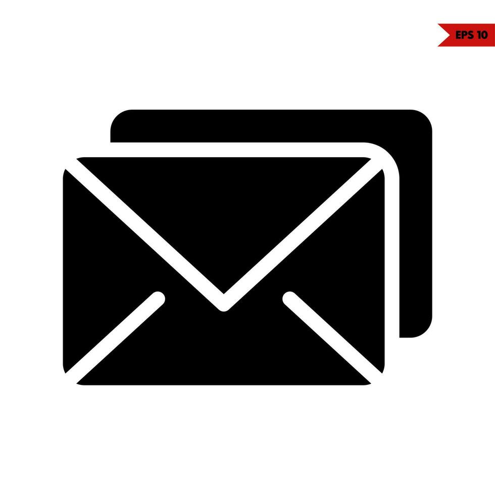 mail glyph icon vector