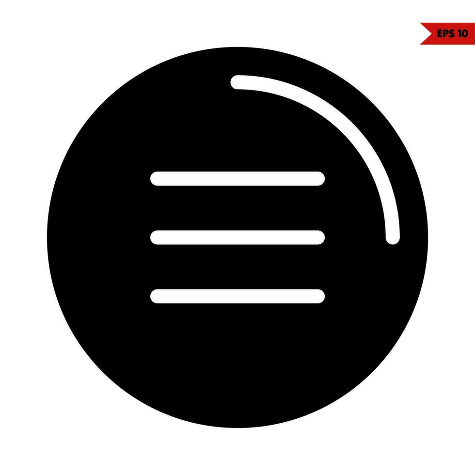 document in button glyph icon vector
