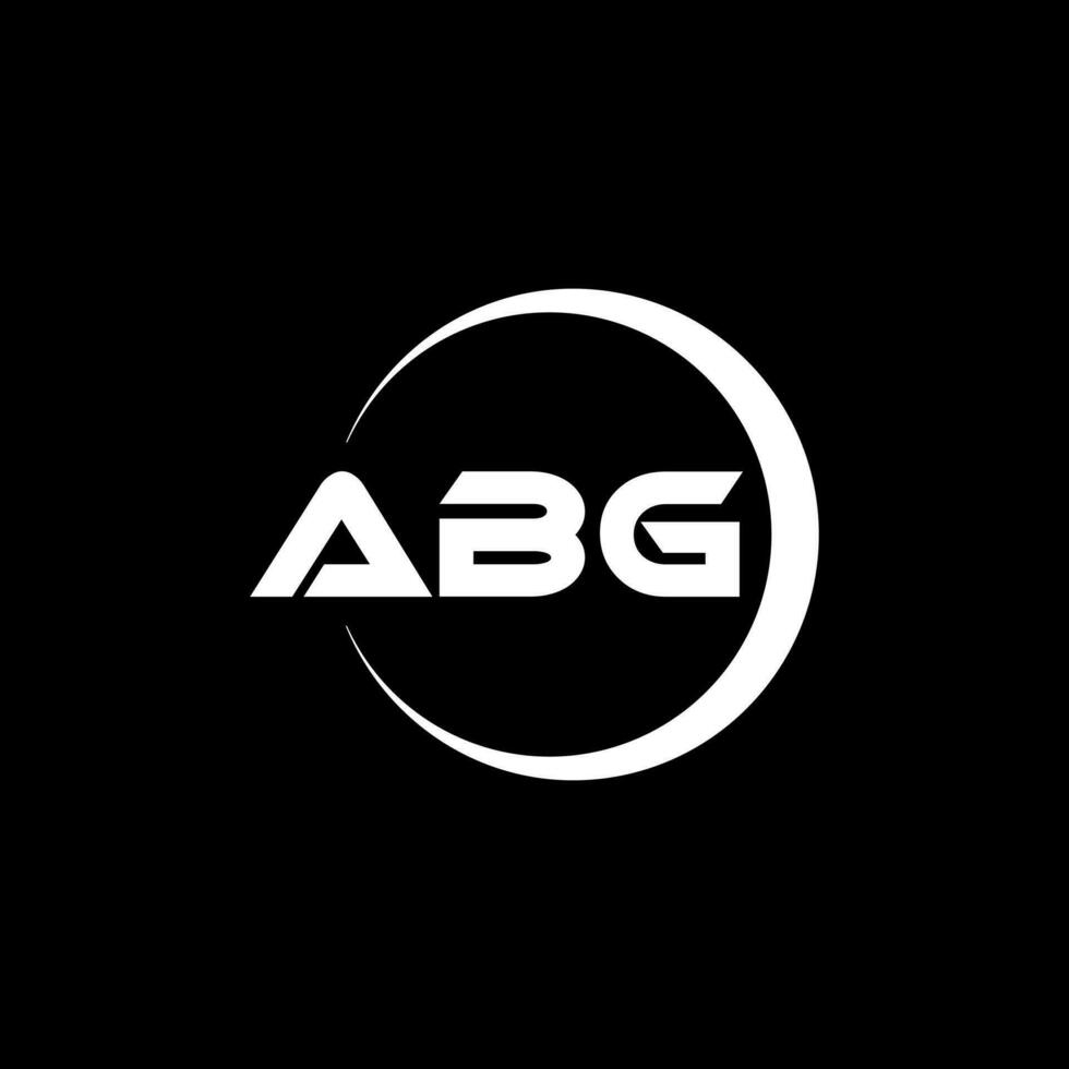 abg letra logo diseño en ilustración. vector logo, caligrafía diseños para logo, póster, invitación, etc.