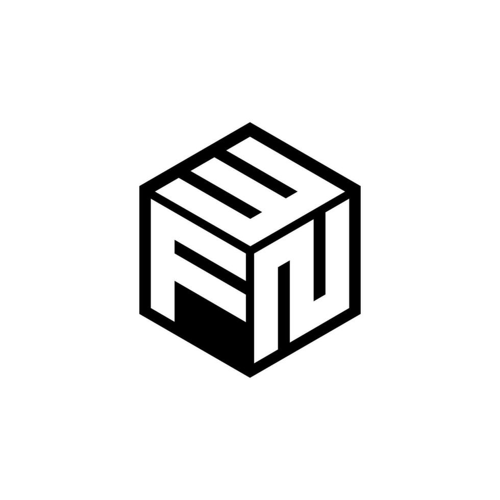 FNW letter logo design in illustration. Vector logo, calligraphy designs for logo, Poster, Invitation, etc.