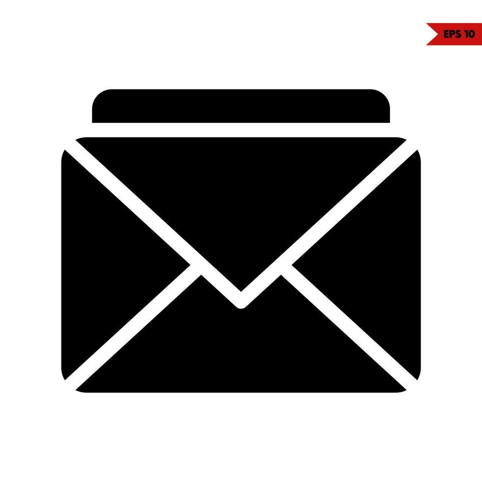 mail glyph icon vector