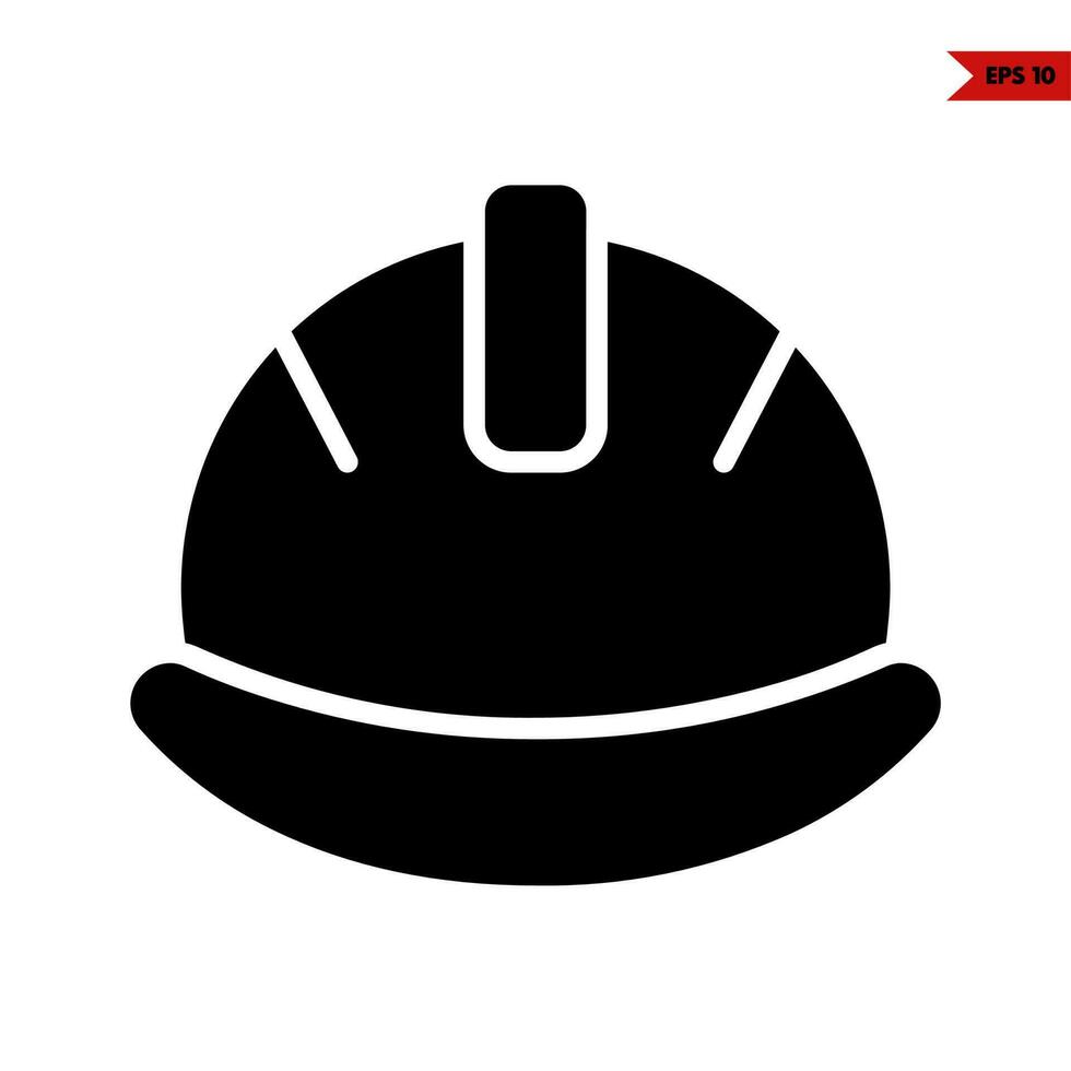 helmet glyph icon vector
