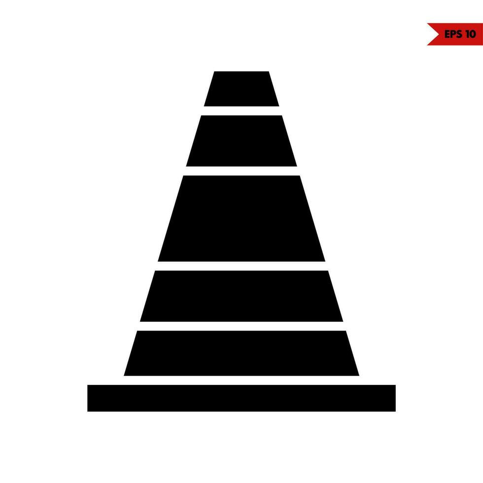 traffic cone glyph icon vector