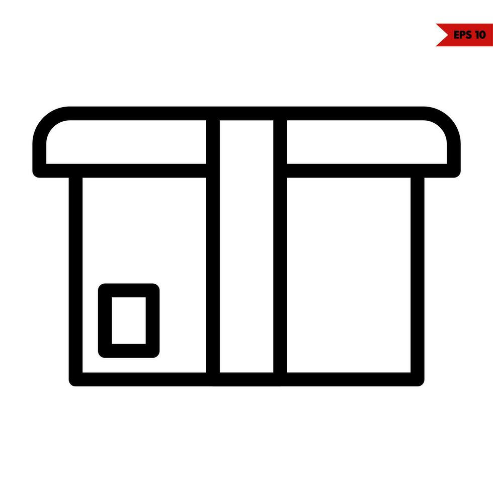 box line icon vector