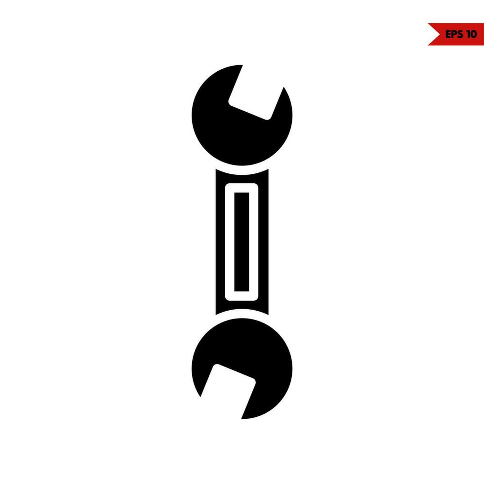 key tool glyph icon vector