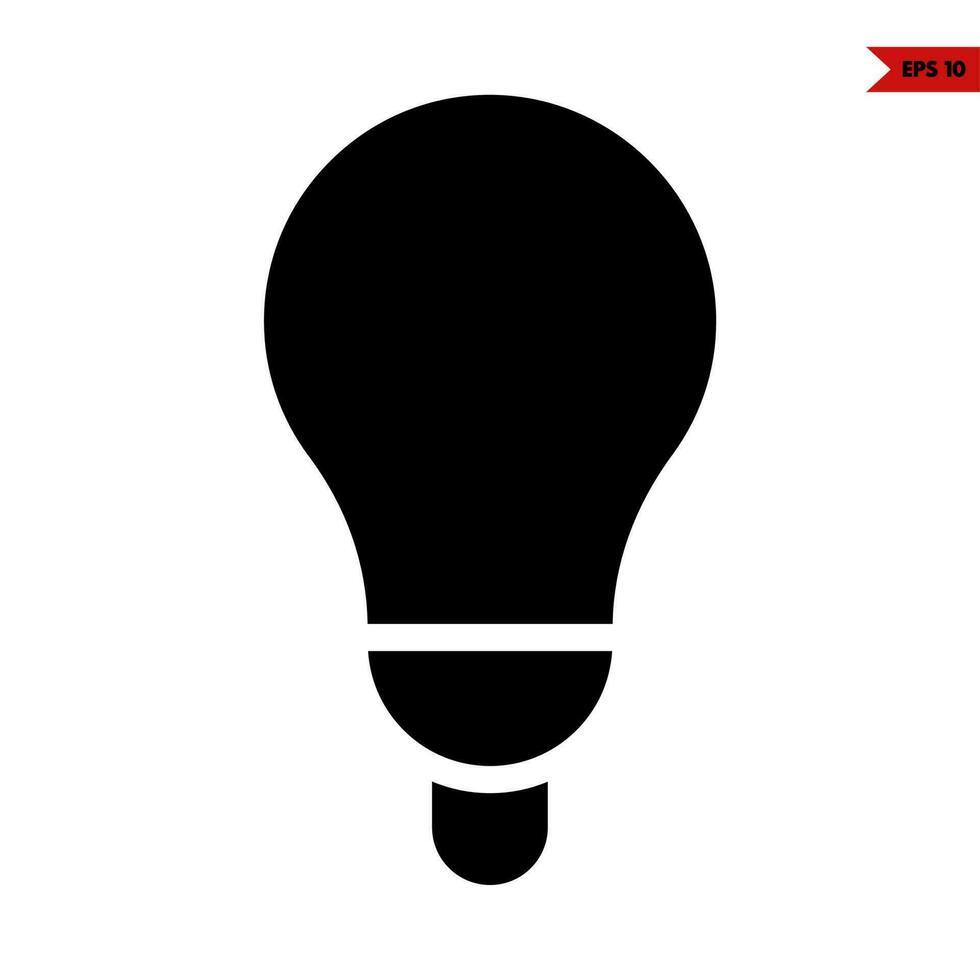 lamp idea glyph icon vector