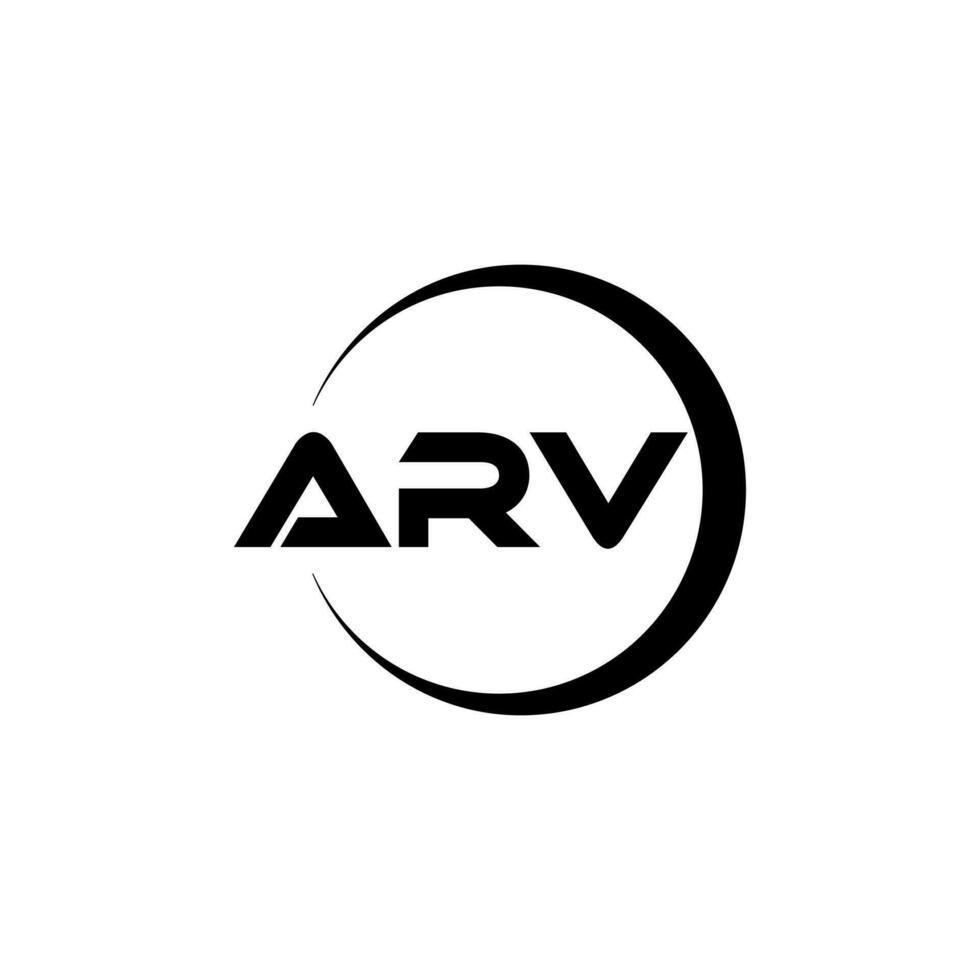 arv letra logo diseño en ilustración. vector logo, caligrafía diseños para logo, póster, invitación, etc.