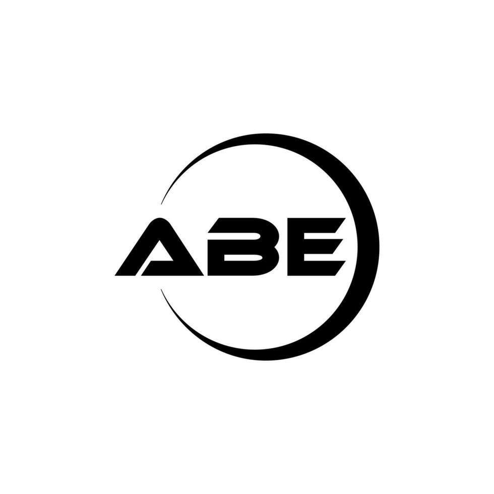 ABE letter logo design in illustration. Vector logo, calligraphy designs for logo, Poster, Invitation, etc.