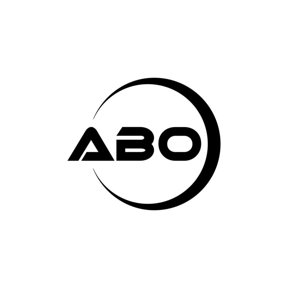 ABO letter logo design in illustration. Vector logo, calligraphy designs for logo, Poster, Invitation, etc.