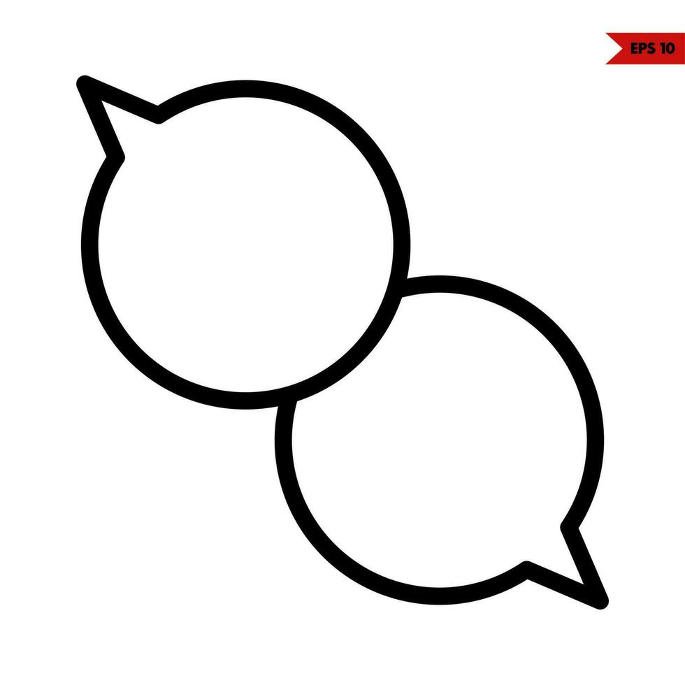 speech bubble line icon vector