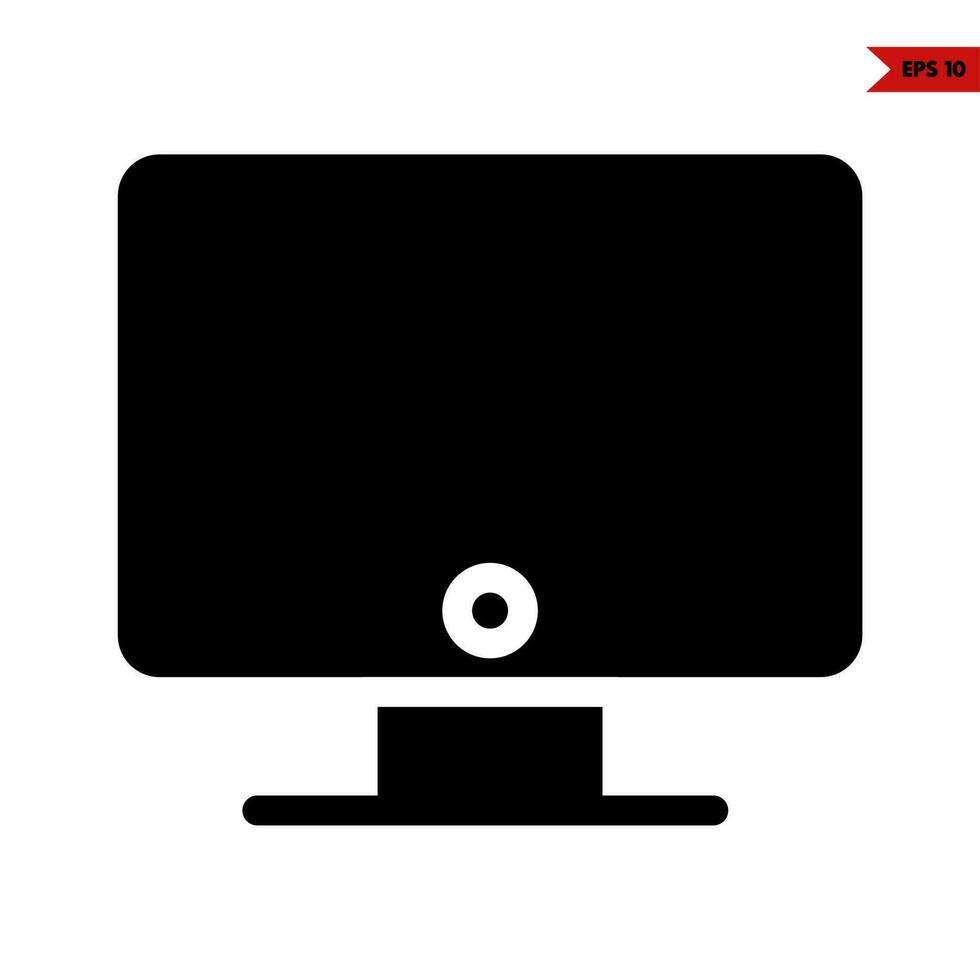 computer glyph icon vector