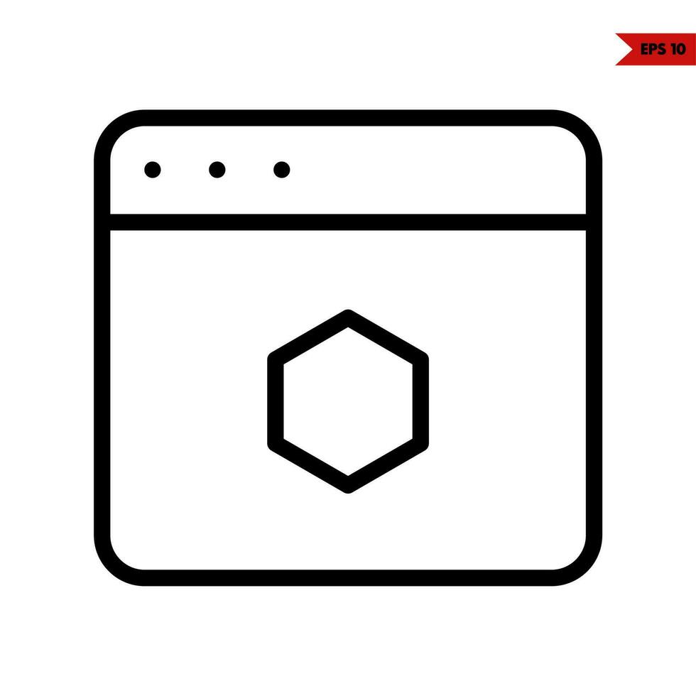monitor line icon vector