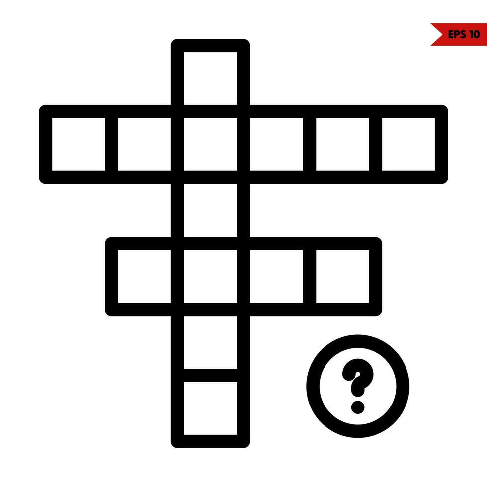 puzzles with question mark in button line icon vector