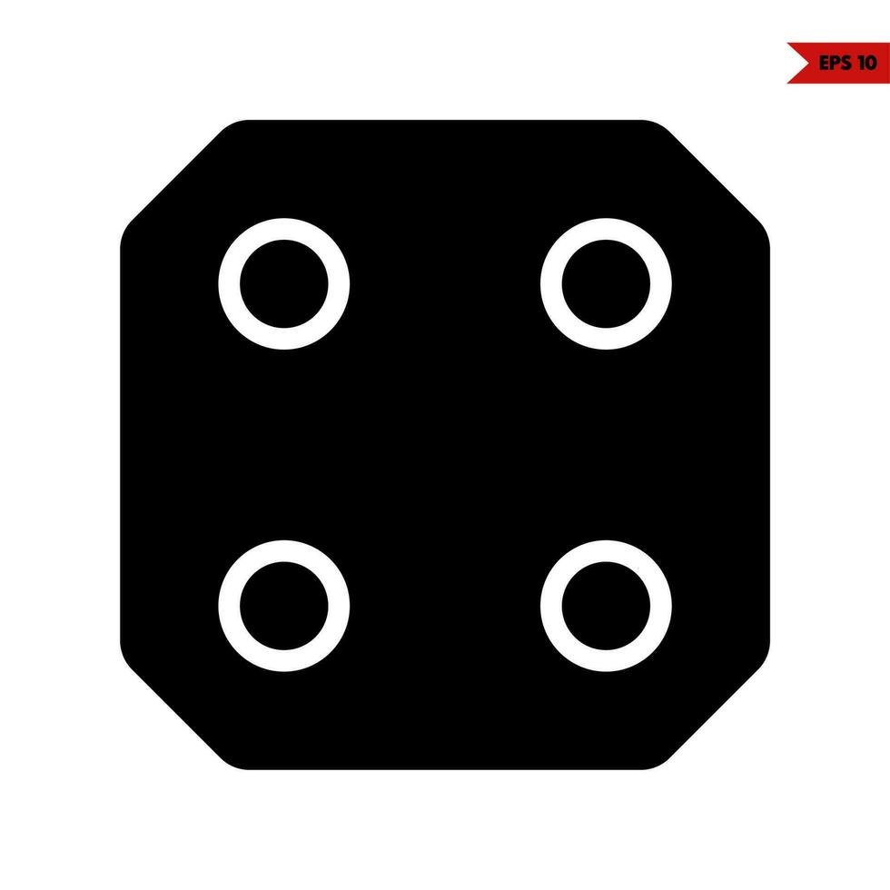 dice glyph icon vector