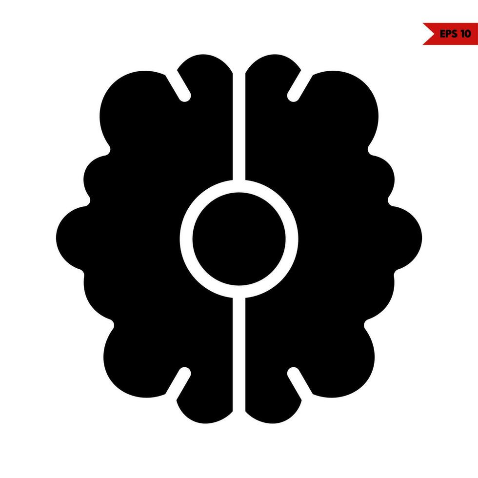 brain glyph icon vector