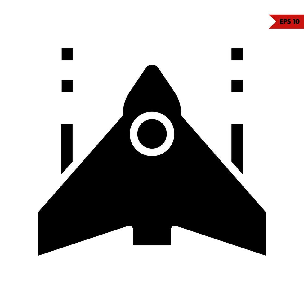 airplane glyph icon vector