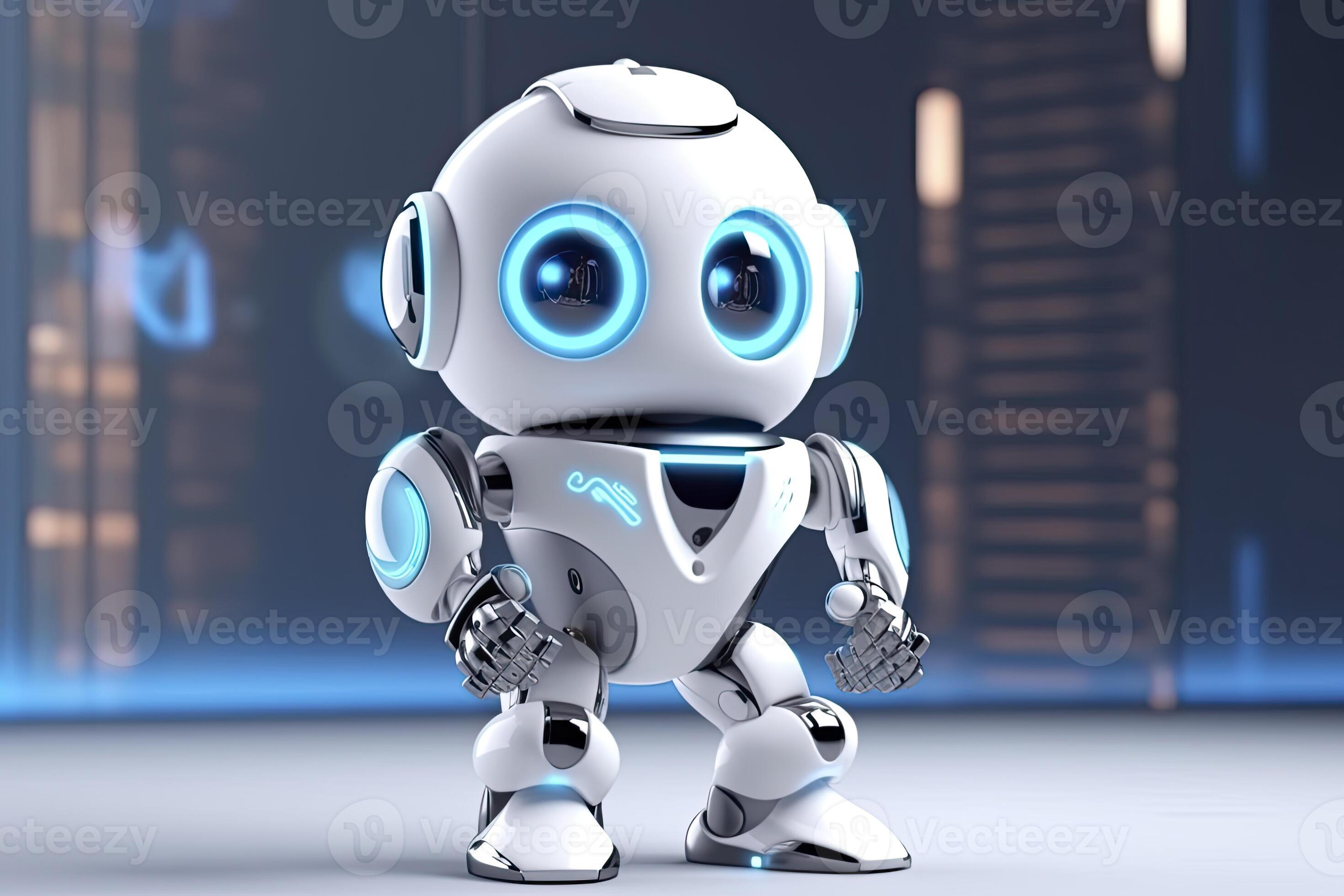 chatbot robot presenting scientific facts in fun and engaging way.AI