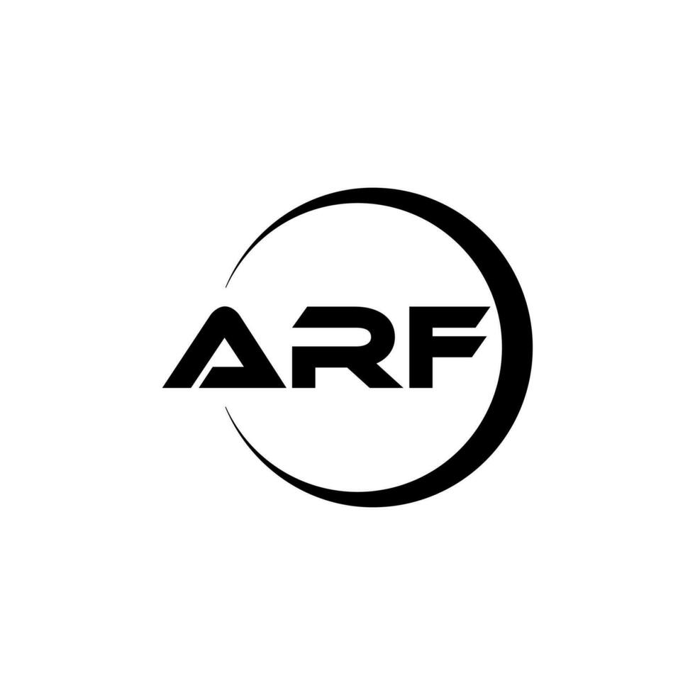arf letra logo diseño en ilustración. vector logo, caligrafía diseños para logo, póster, invitación, etc.