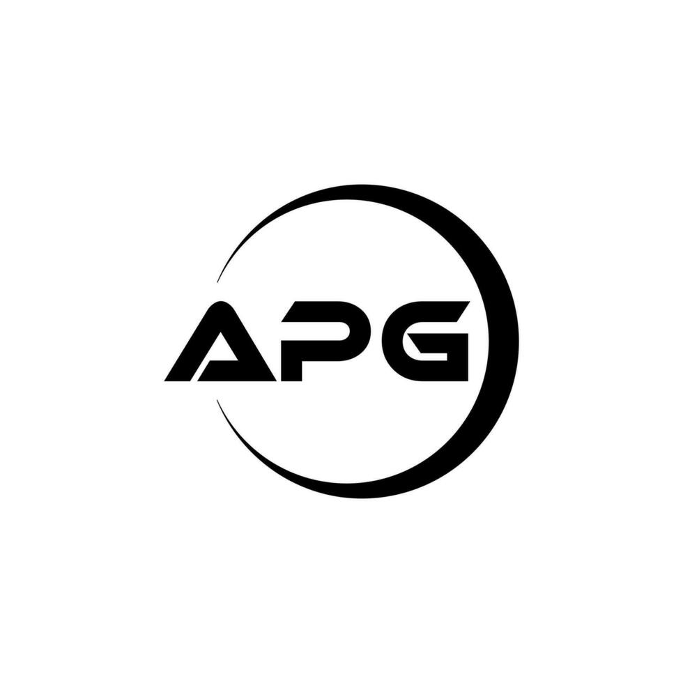 APG letter logo design in illustration. Vector logo, calligraphy designs for logo, Poster, Invitation, etc.