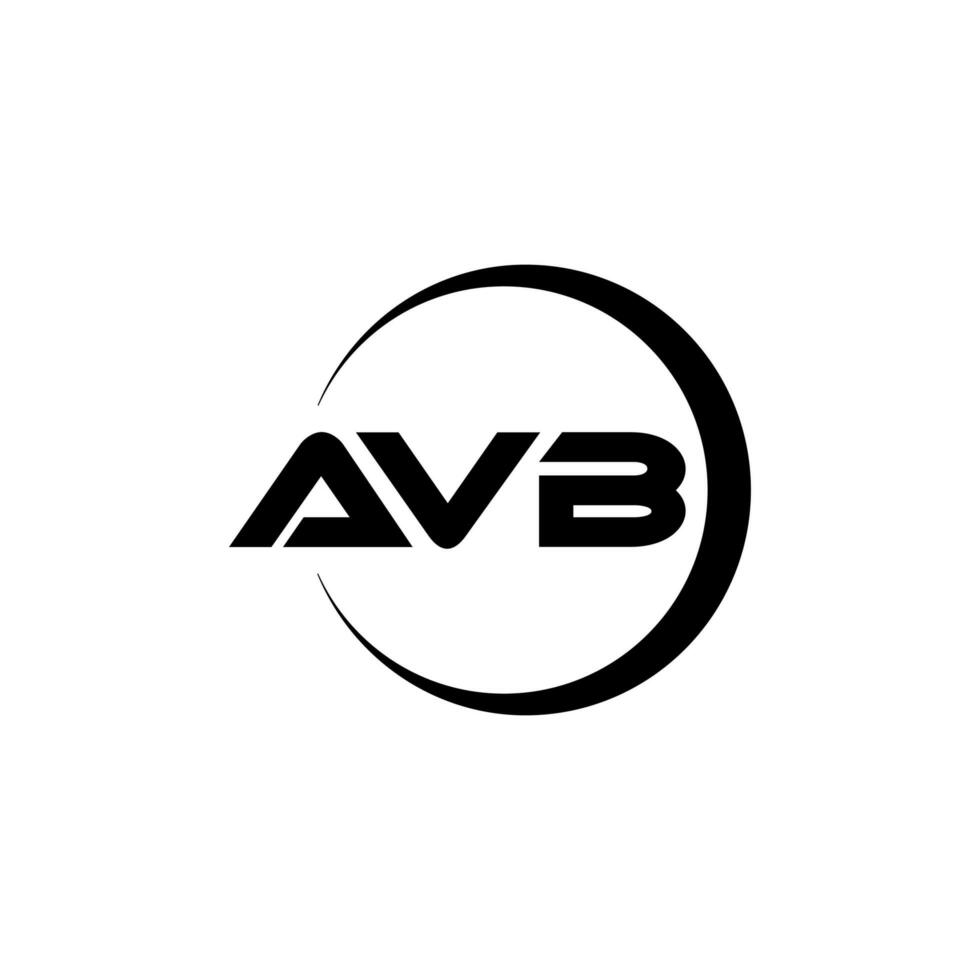 avb letra logo diseño en ilustración. vector logo, caligrafía diseños para logo, póster, invitación, etc.