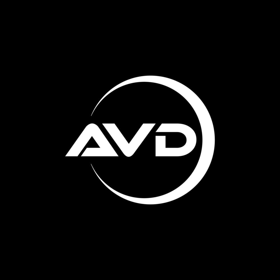 AVD letter logo design in illustration. Vector logo, calligraphy designs for logo, Poster, Invitation, etc.