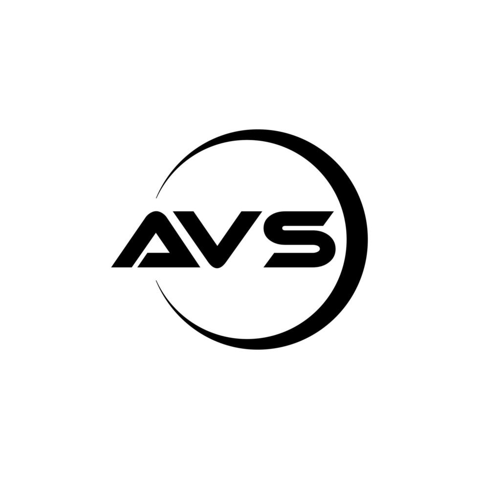 AVS letter logo design in illustration. Vector logo, calligraphy ...