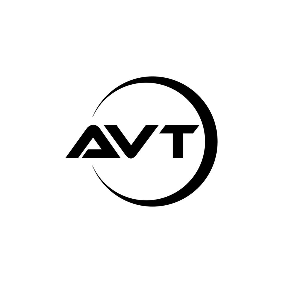 avt letra logo diseño en ilustración. vector logo, caligrafía diseños para logo, póster, invitación, etc.