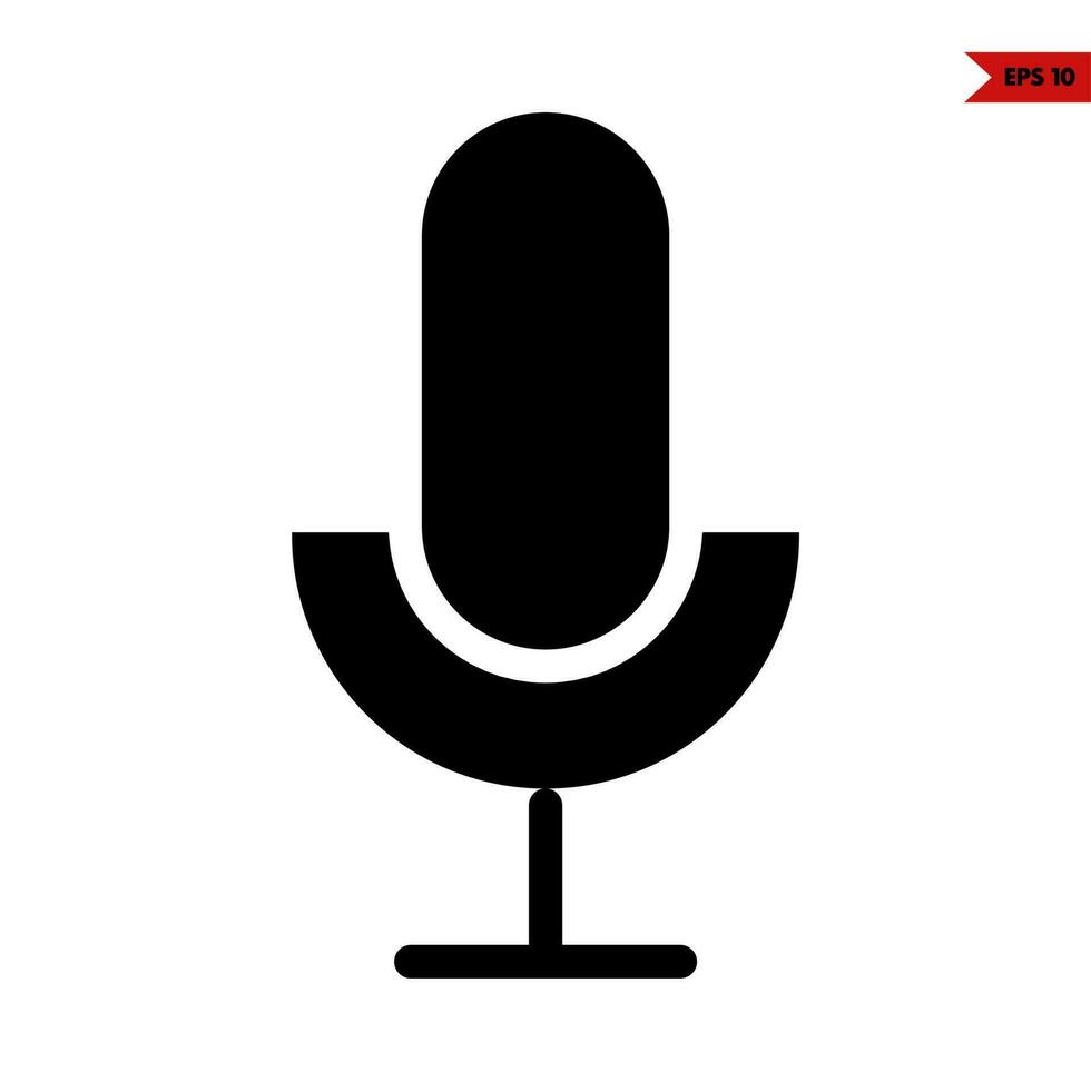 microphone glyph icon vector