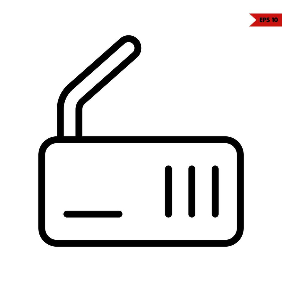 router line icon vector