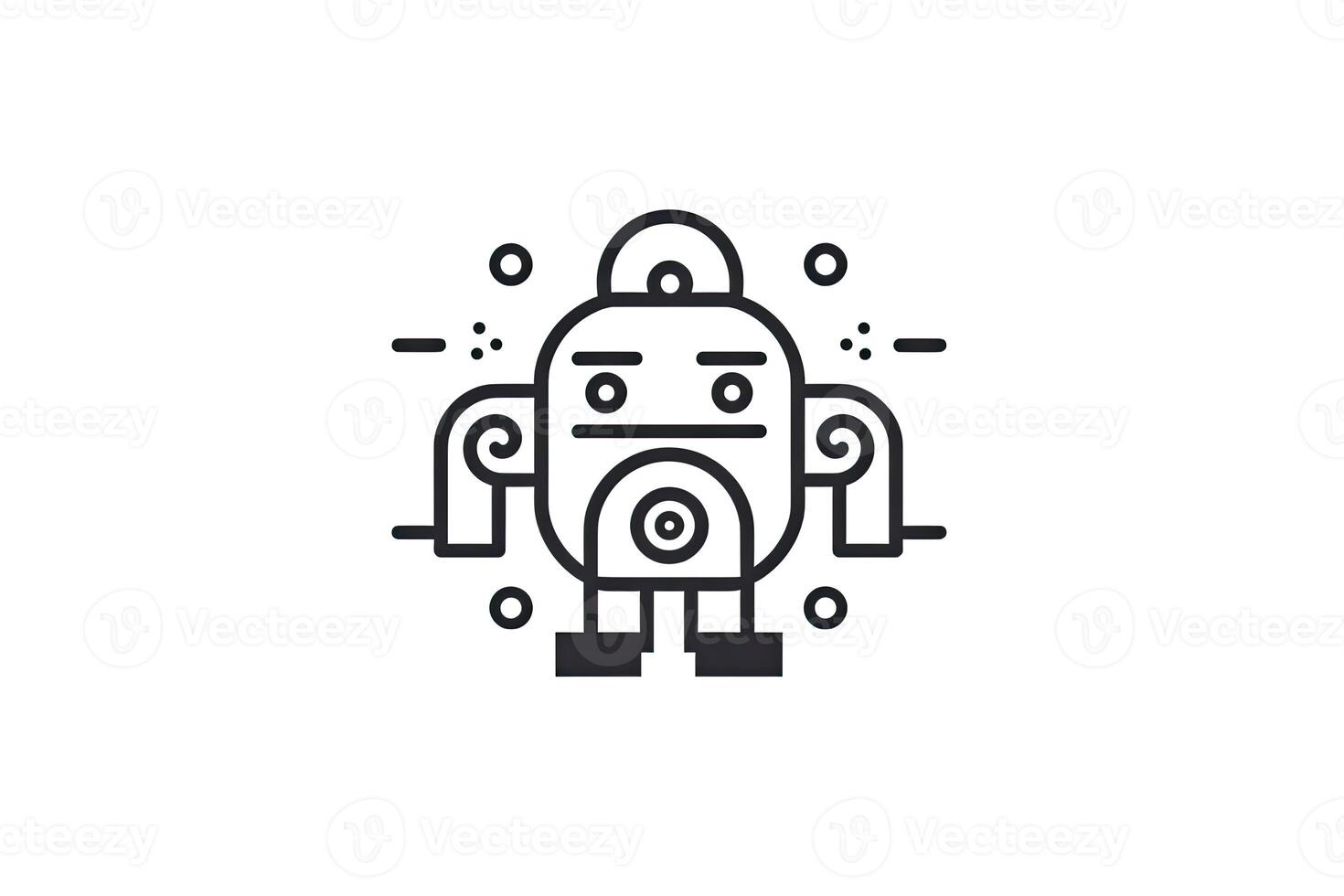 Ai Robot thin line icon. Creative simple design from artificial intelligence icons collection. photo