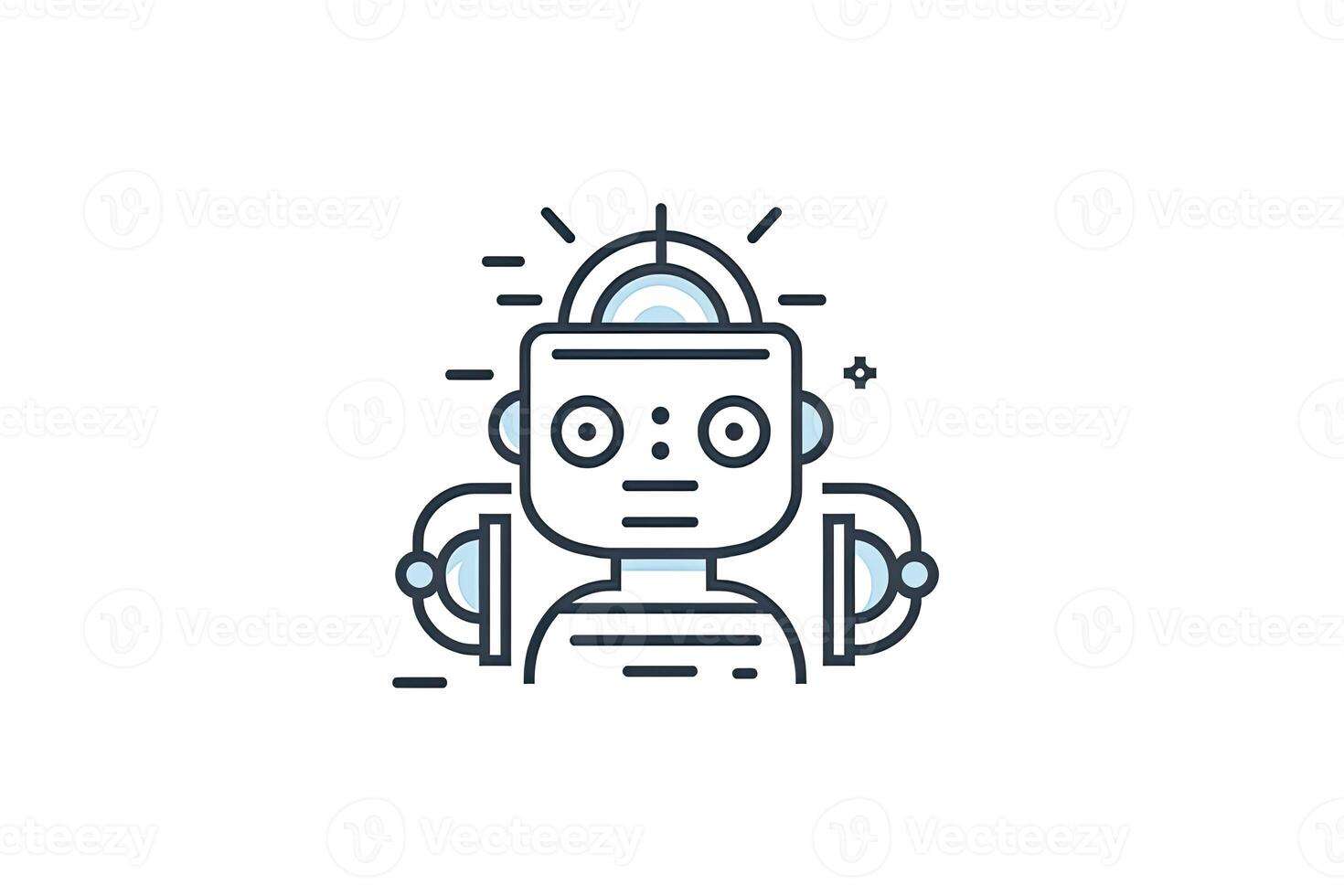 Ai Robot thin line icon. Creative simple design from artificial intelligence icons collection. photo