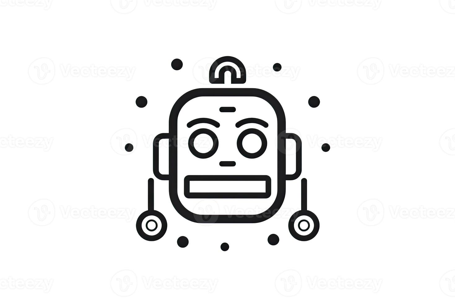 Ai Robot thin line icon. Creative simple design from artificial intelligence icons collection. photo