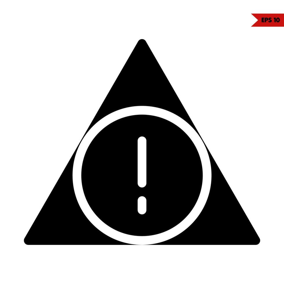 dangerous in triangle board glyph icon vector