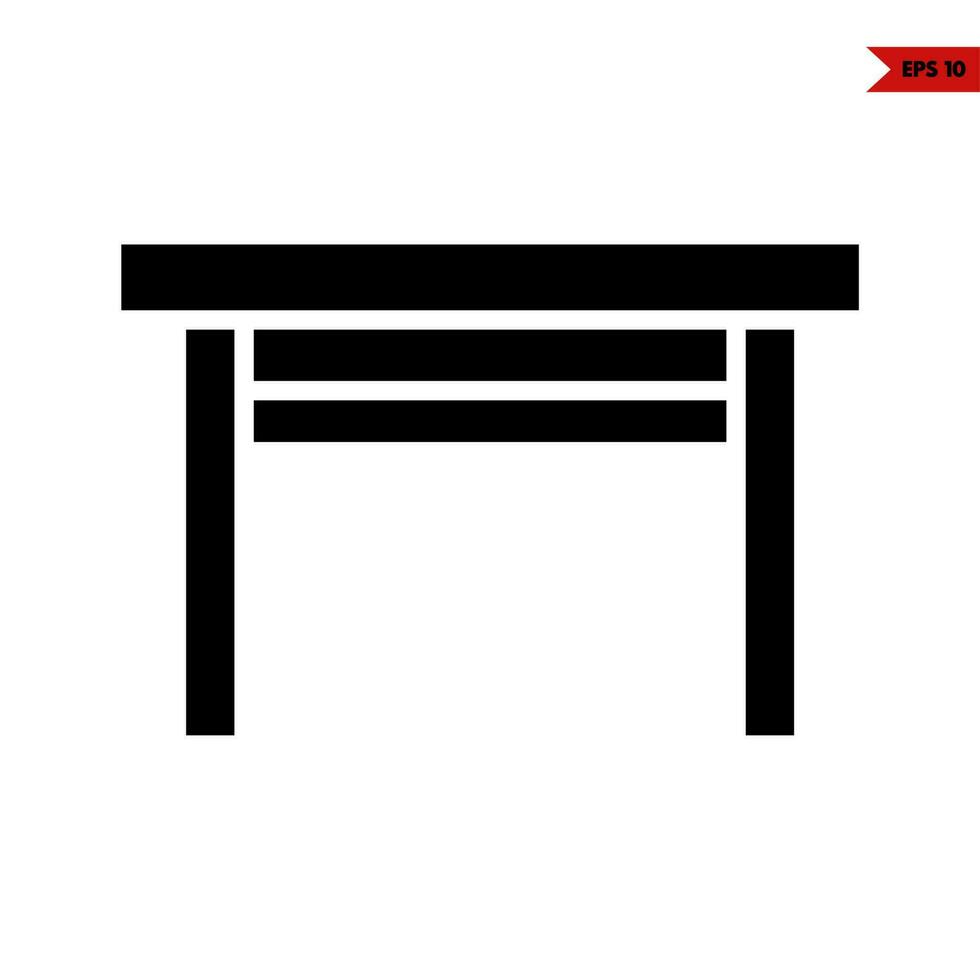 gate glyph icon vector