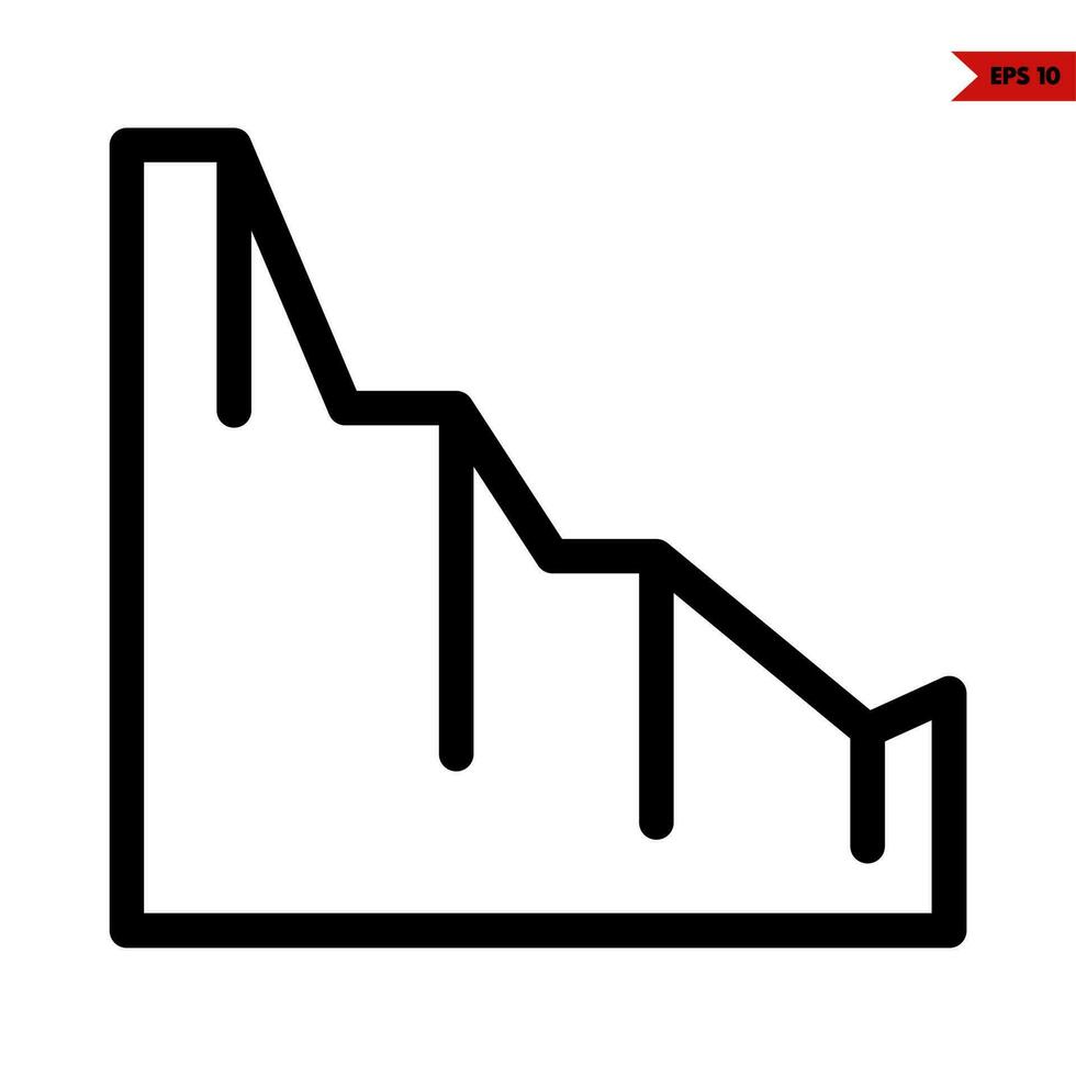 chart line icon vector