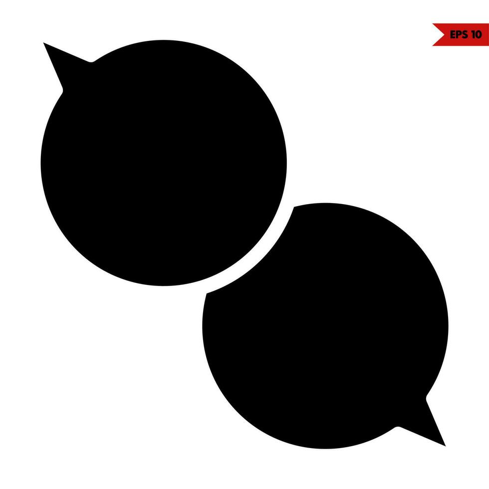 speech bubble communication glyph icon vector