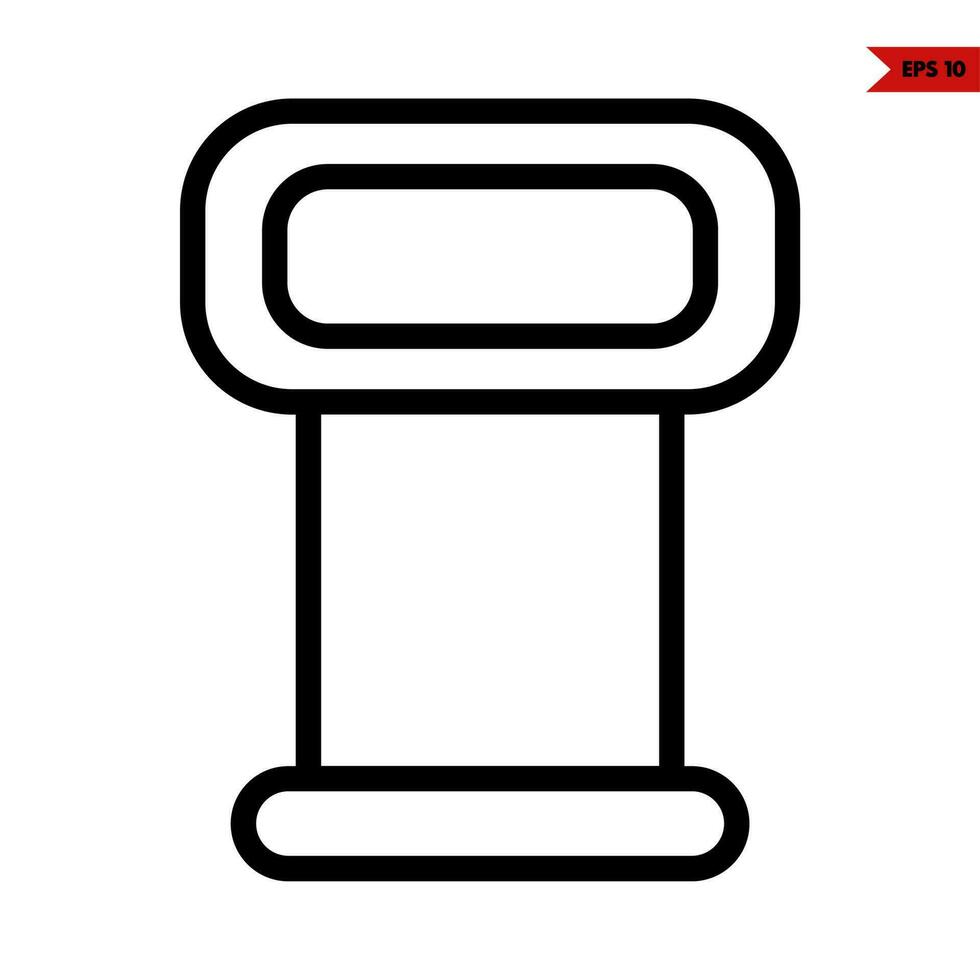 temperature detector line icon vector