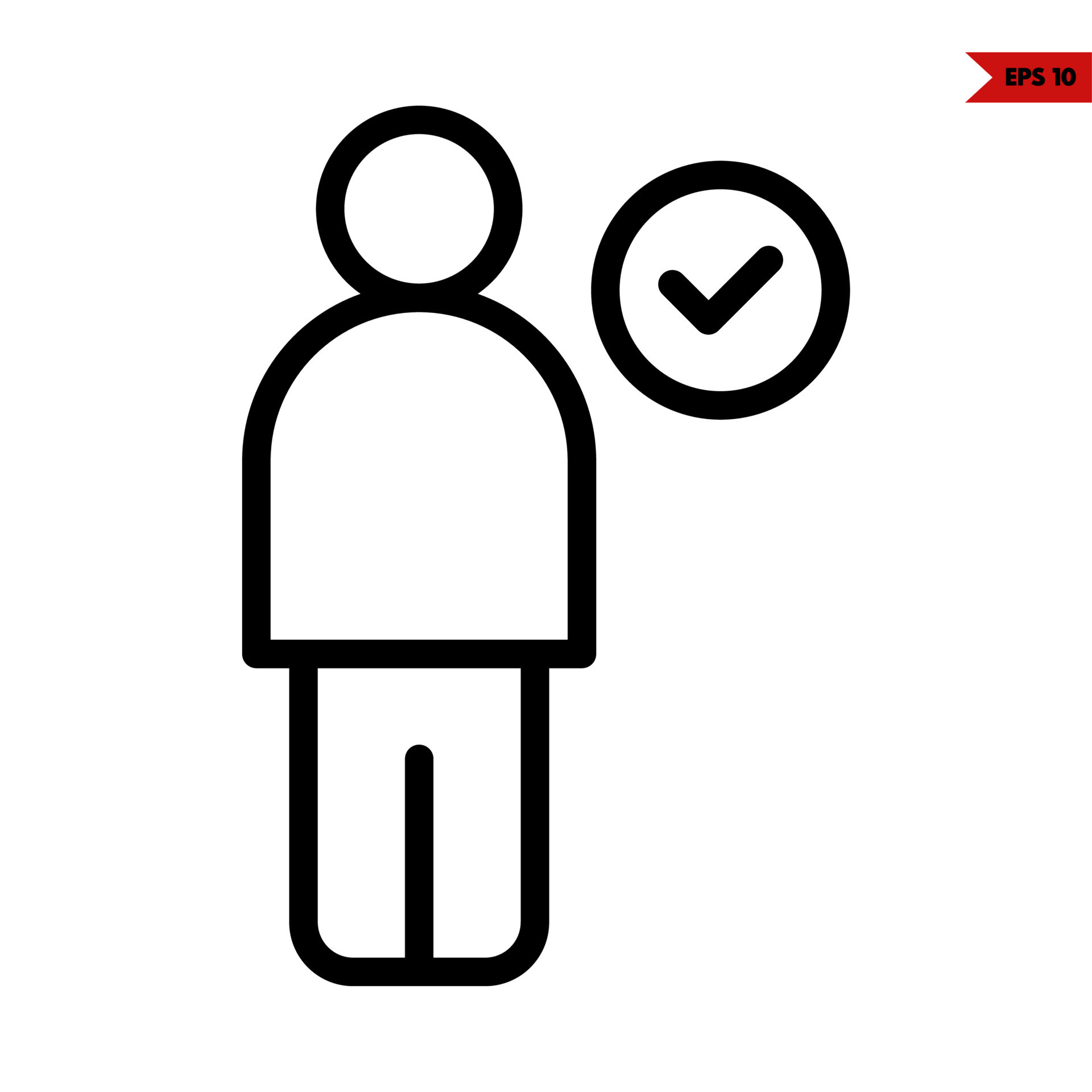 person with check in button line icon 24756479 Vector Art at Vecteezy