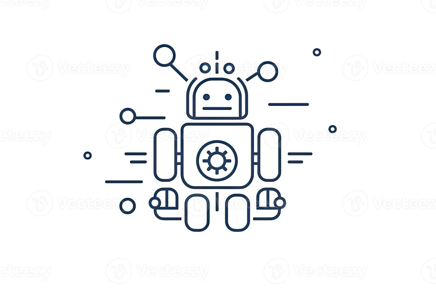 Ai Robot thin line icon. Creative simple design from artificial intelligence icons collection. photo