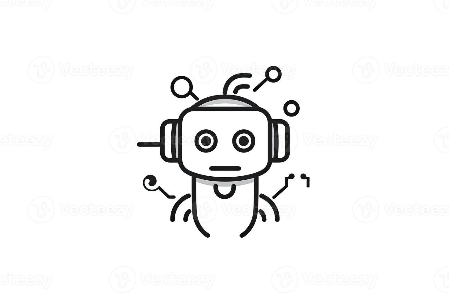 Ai Robot thin line icon. Creative simple design from artificial intelligence icons collection. photo