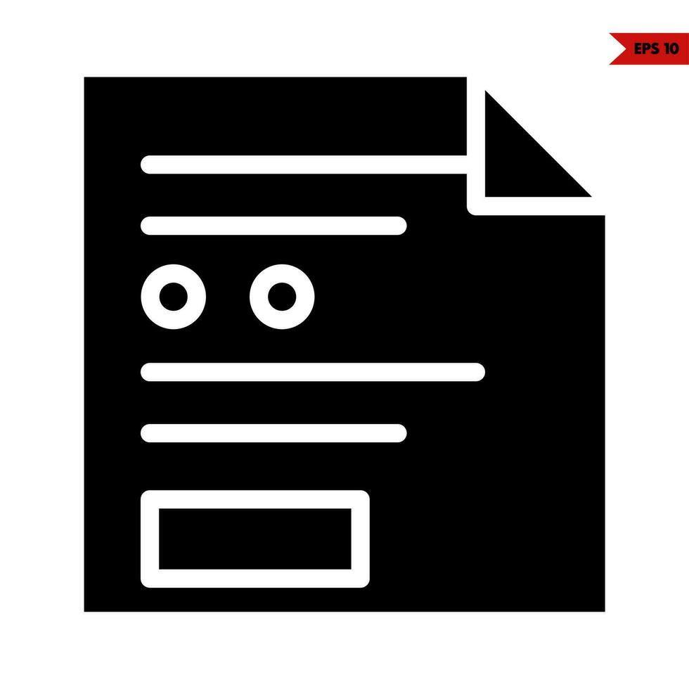 document paper glyph icon vector