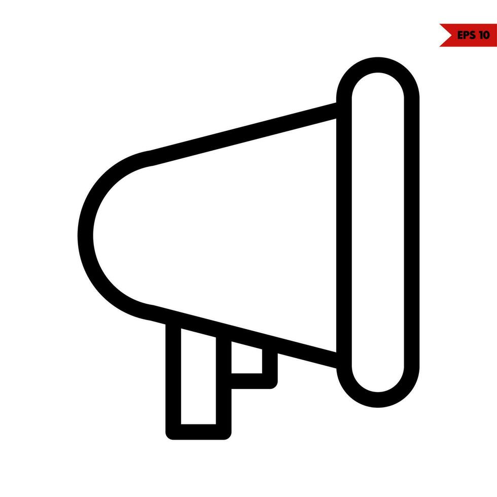 megaphone line icon vector