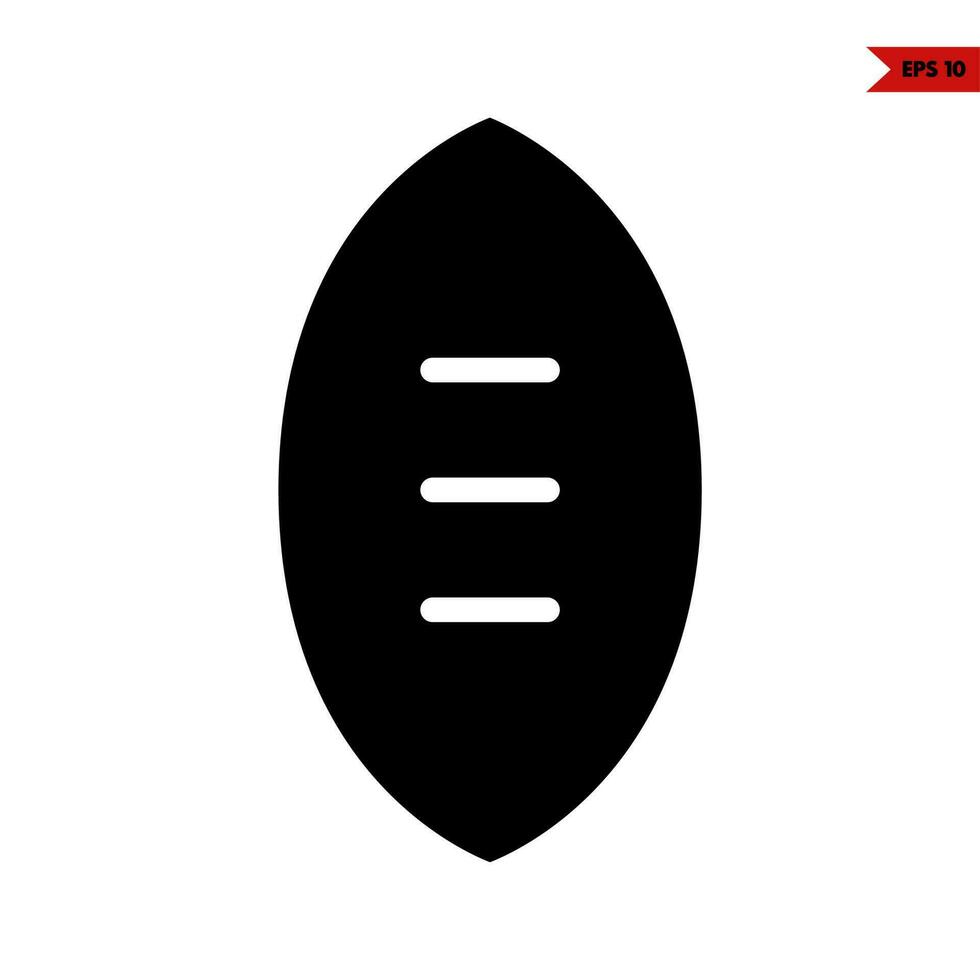 rugby ball glyph vector