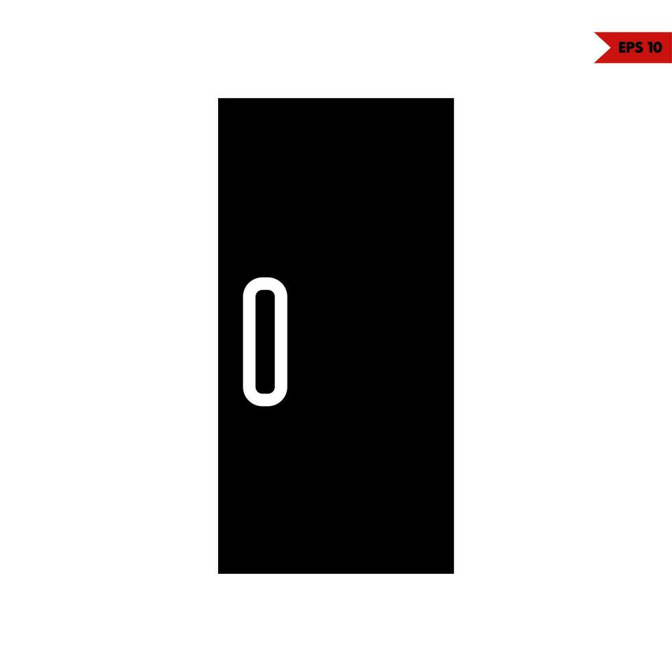 door glyph icon vector