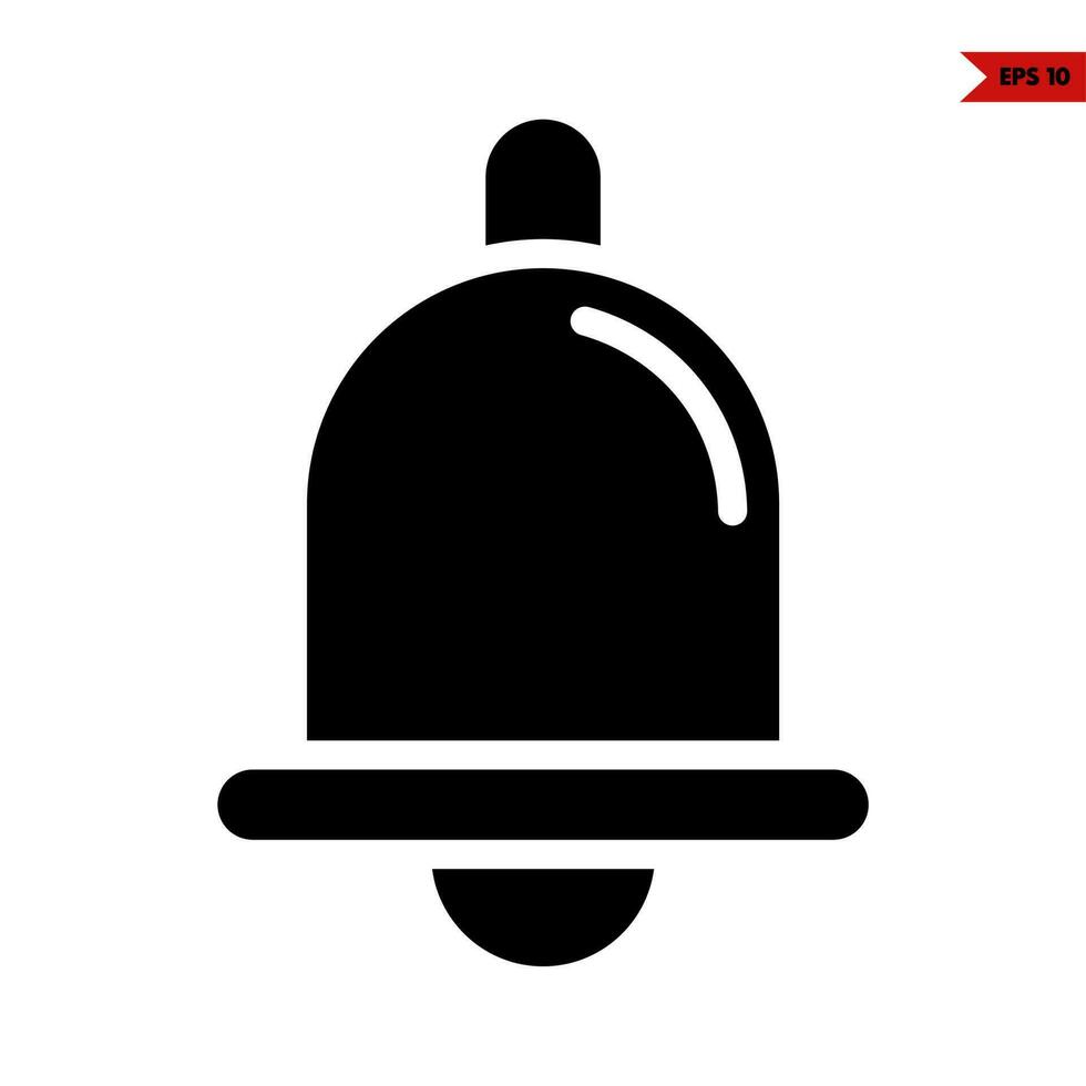 bell glyph icon vector