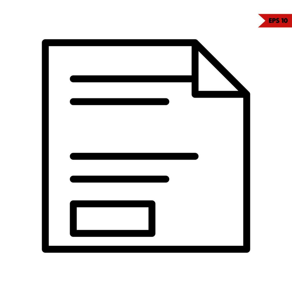 document line icon vector