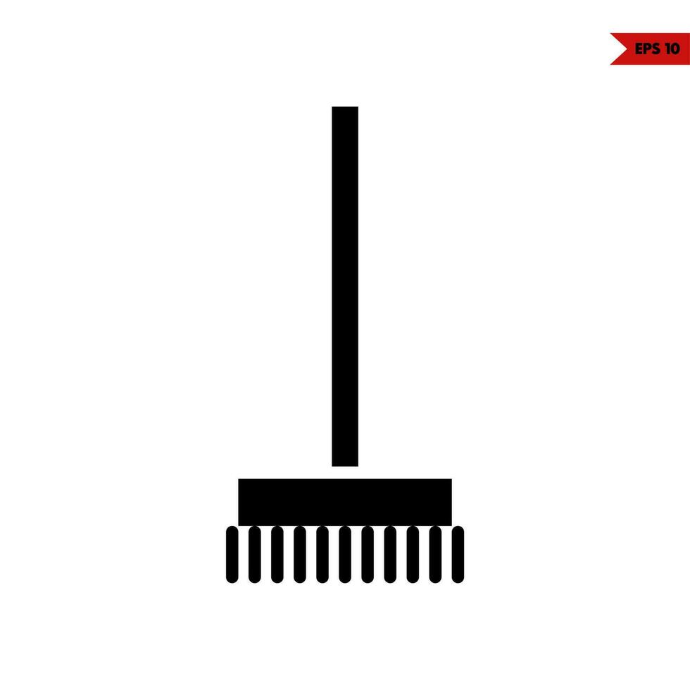 broom glyph icon vector