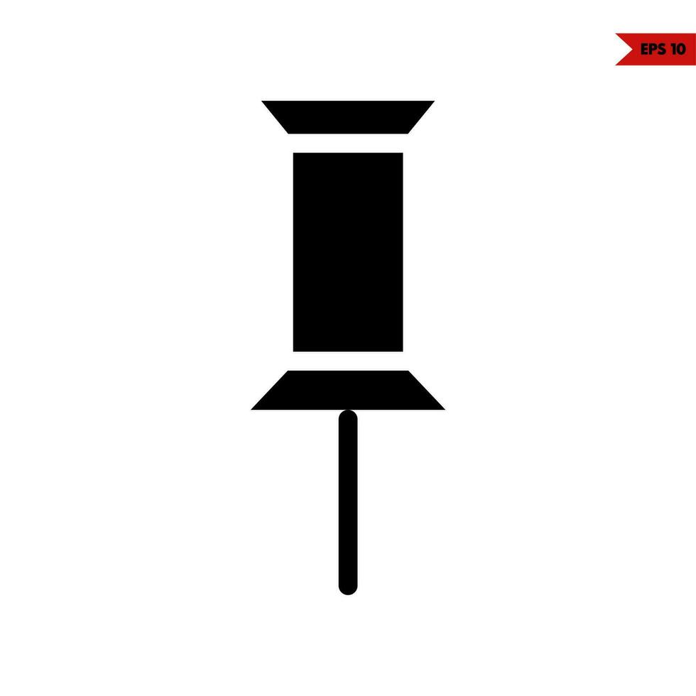 pin glyph icon vector